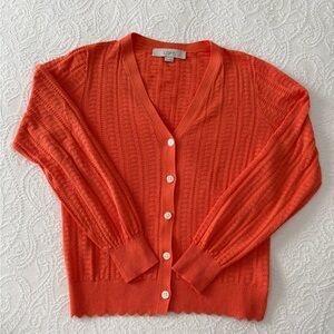 LOFT Bold Orange Women's Cardigan